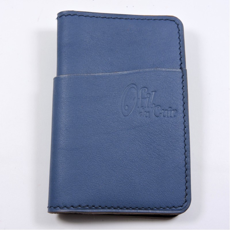 VULKIT Portefeuille Homme Cuir Petit Porte-Cartes RFID Bleu Marine - Compact Et Sécurisé