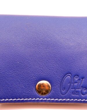 Porte monnaie cuir maroquinerie femme lyon bleu marine accessoire