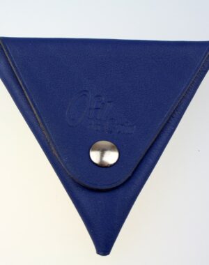 Porte monnaie triangle cuir homme bleu marine accessoire
