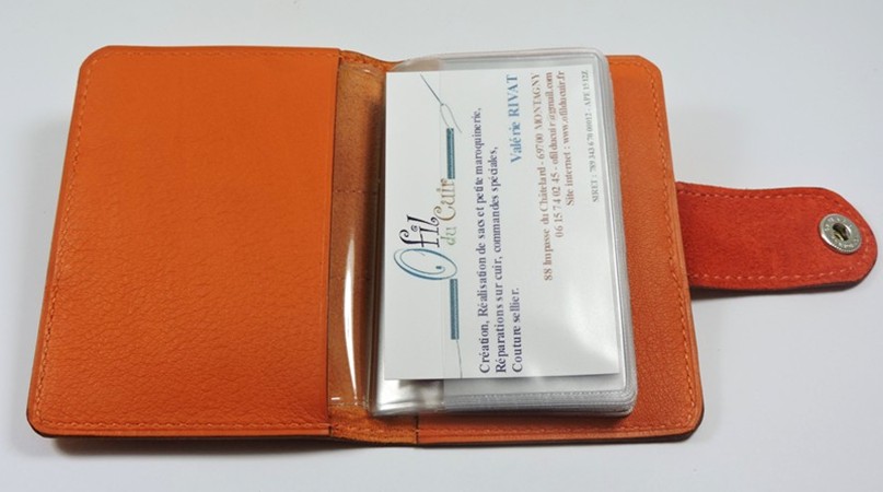 24 Cartes, Orange Brilliance Co Porte Carte de Crédit Visite Fidélité pour Homme et Femme 