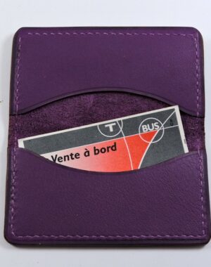 porte ticket cuir metro bus paris lyon maroquinerie violet accessoire