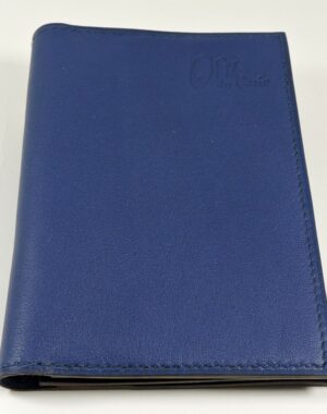 Portefeuille cuir maroquinerie Lyon homme bleu marine