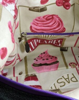 sac main tissu cup cake maroquinerie lyon femme