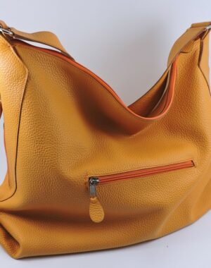 sac main bandouliere cuir jaune maroquinerie lyon