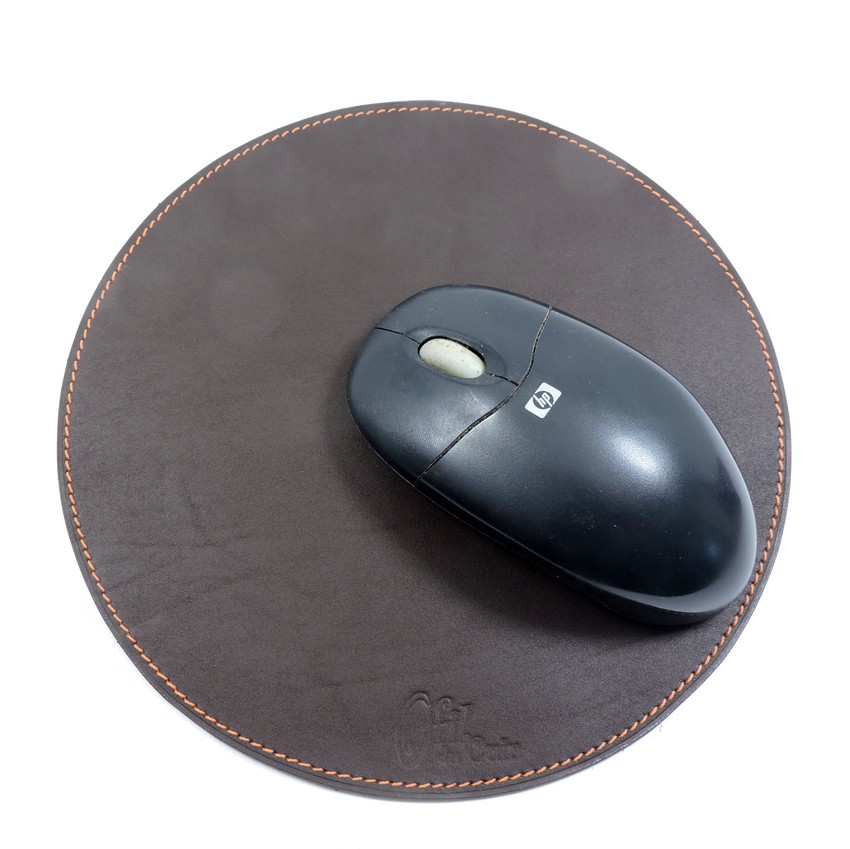 Tapis de souris rechargeable en simili cuir style bois