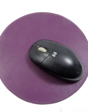 tapis souris ordinateur bureau cuir maroquinerie Lyon violet