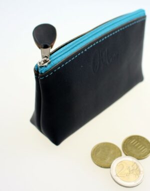 Porte monnaie ofilducuir cuir pochette maroquinerie Lyon femme noir