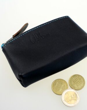 Porte monnaie ofilducuir cuir pochette maroquinerie Lyon femme noir accessoire