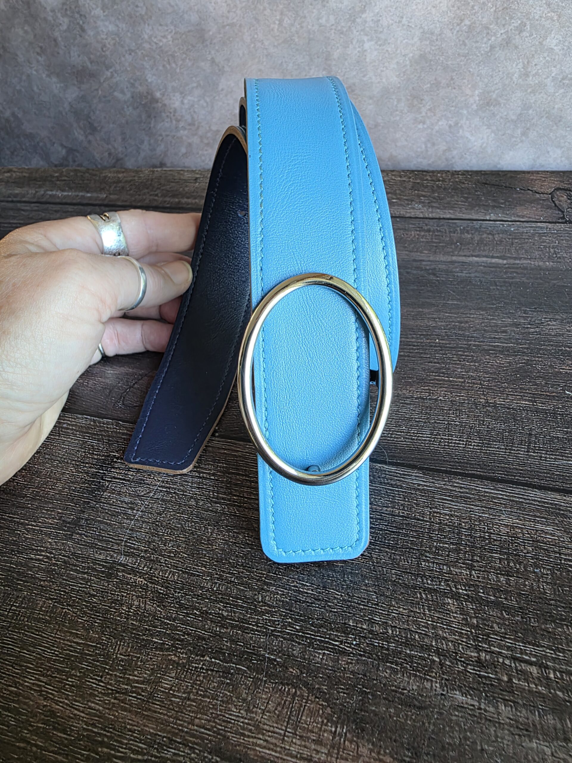 Boucle-reversible-nickelee-brillant-3-5cm ceinture en cuir pour homme et femme, ceinture réversible finition 3,5cm nickelée brillant