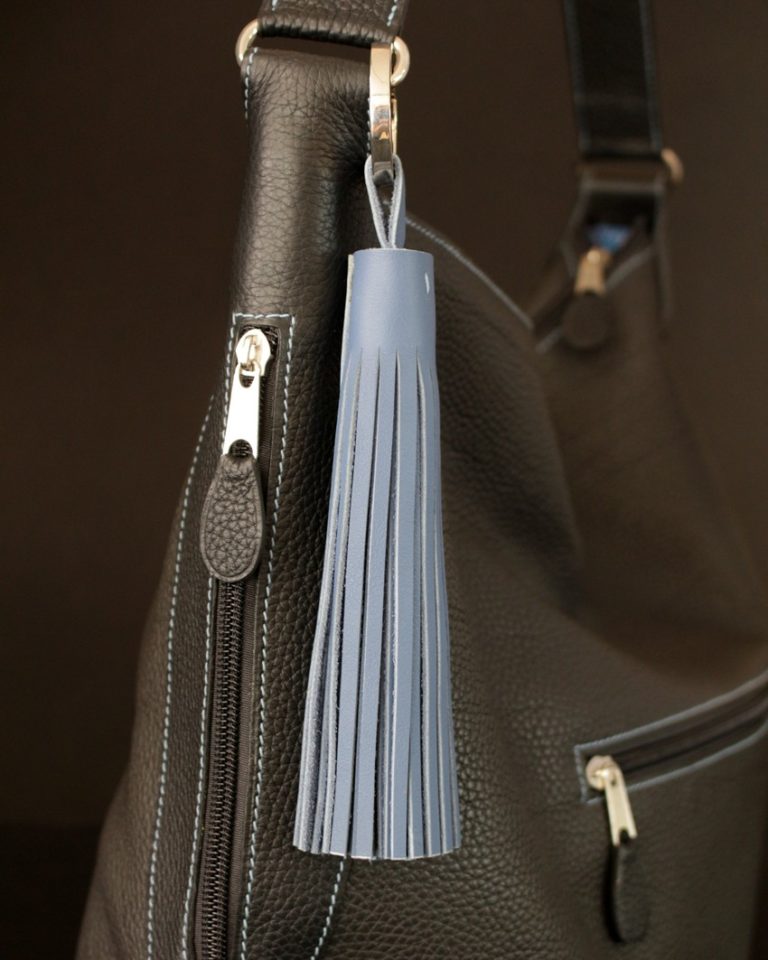 Pompon porte clef cuir décoration de sac à main de porte d'intérieur ofilducuir