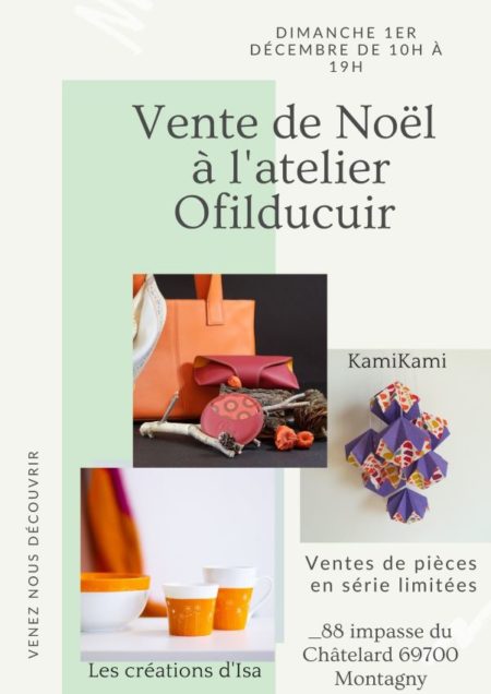 Vente atelier ofilducuir maroquinerie procelaine origami papier japonais