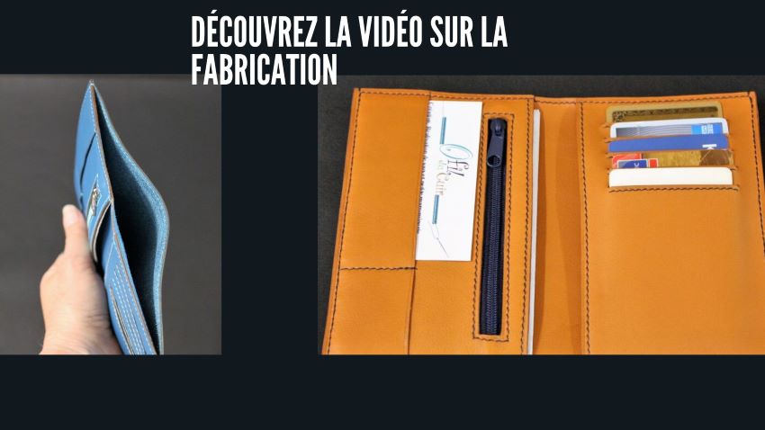 Vidéo fabrication portefeuille cuir ofilducuir maroquinerie Lyon accessoires